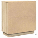 vidaXL Éjjeliszekrény fiókkal sonoma tölgy 71 x 34.5 x 75 cm Faanyag