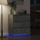 vidaXL Éjjeliszekrény fiókkal Beton Szürke 71 x 34.5 x 75 cm Faanyag