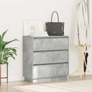 vidaXL Éjjeliszekrény fiókkal Beton Szürke 71 x 34,5 x 75 cm Faanyag