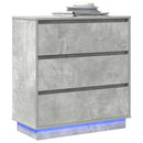 vidaXL Éjjeliszekrény fiókkal Beton Szürke 71 x 34,5 x 75 cm Faanyag