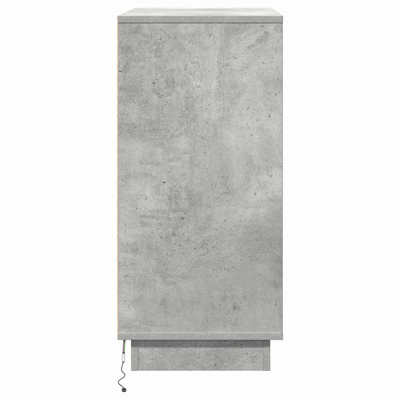vidaXL Éjjeliszekrény fiókkal Beton Szürke 71 x 34.5 x 75 cm Faanyag