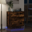 vidaXL Éjjeliszekrény fiókkal Füstölt tölgy 71 x 34,5 x 75 cm Faanyag