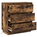 vidaXL Éjjeliszekrény fiókkal Füstölt tölgy 71 x 34,5 x 75 cm Faanyag