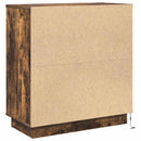 vidaXL Éjjeliszekrény fiókkal Füstölt tölgy 71 x 34,5 x 75 cm Faanyag