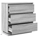 vidaXL Éjjeliszekrény fiókkal Szürke 71 x 34,5 x 75 cm Faanyag