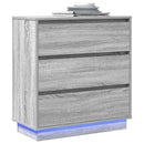 vidaXL Éjjeliszekrény fiókkal Szürke 71 x 34,5 x 75 cm Faanyag