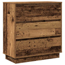 vidaXL Éjjeliszekrény fiókkal Öreg fa 71 x 34,5 x 75 cm Faanyag