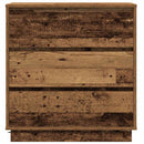 vidaXL Éjjeliszekrény fiókkal Régi fa 71 x 34.5 x 75 cm Faanyag