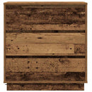 vidaXL Éjjeliszekrény fiókkal Öreg fa 71 x 34,5 x 75 cm Faanyag
