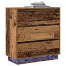 vidaXL Éjjeliszekrény fiókkal Öreg fa 71 x 34,5 x 75 cm Faanyag