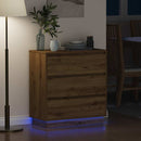 vidaXL Éjjeliszekrény fiókkal kézműves tölgy 71 x 34.5 x 75 cm Faanyag