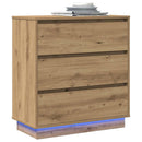 vidaXL Éjjeliszekrény fiókkal Artisan tölgy 71 x 34,5 x 75 cm Faanyag