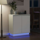vidaXL LED tálaló részére Fehér 71 x 34,5 x 75 cm Faanyag