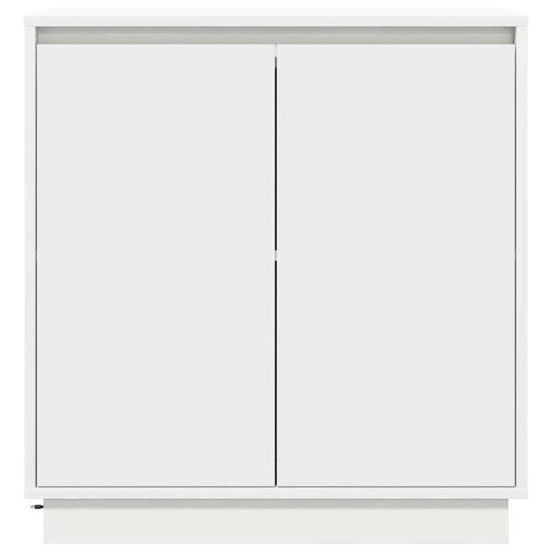 vidaXL Komód LED -es lámpákkal ajtóval Fehér 71 x 34.5 x 75 cm Faanyag
