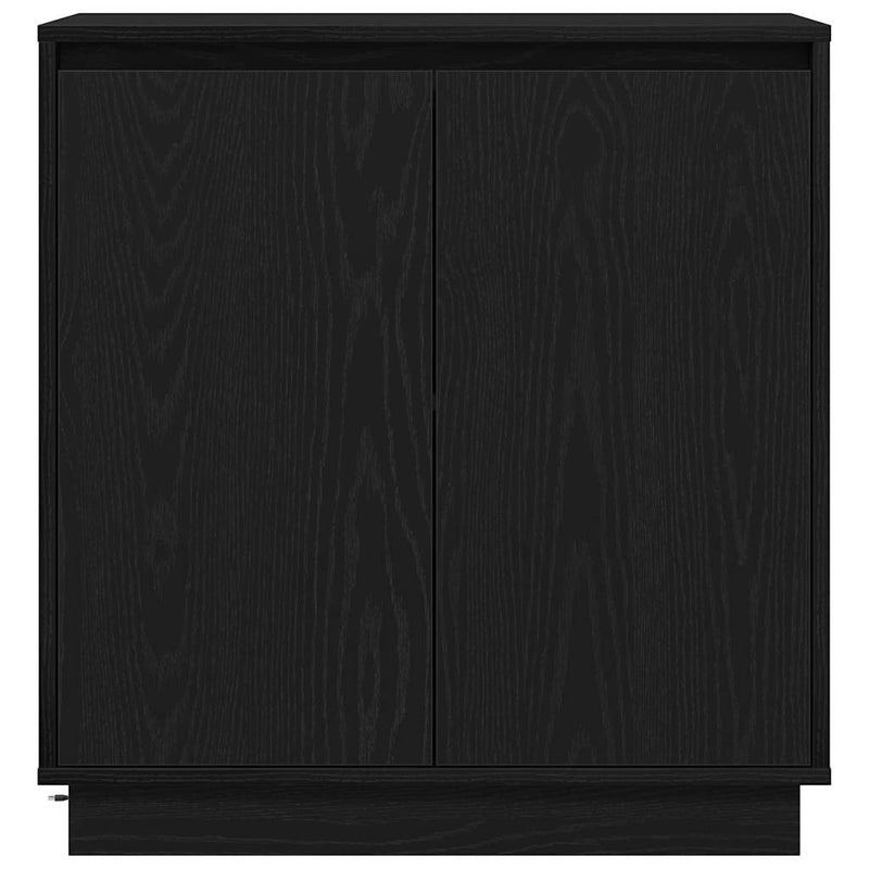 vidaXL Komód LED -es lámpákkal Fekete tölgy 71 x 34.5 x 75 cm Faanyag