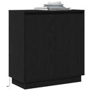 vidaXL Komód LED -es lámpákkal Fekete tölgy 71 x 34.5 x 75 cm Faanyag