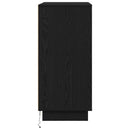 vidaXL Komód LED -es lámpákkal Fekete tölgy 71 x 34.5 x 75 cm Faanyag