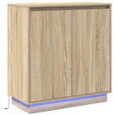 vidaXL LED tálaló részére Sonoma Tölgy 71 x 34,5 x 75 cm Faanyag