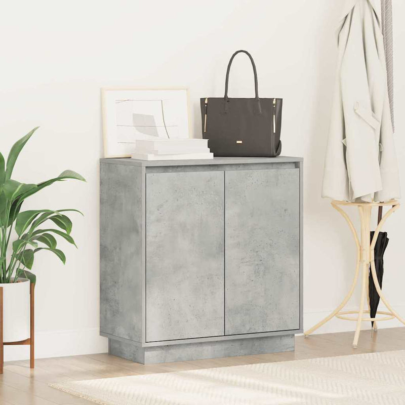 vidaXL Komód LED -es lámpákkal Beton Szürke 71 x 34.5 x 75 cm Faanyag