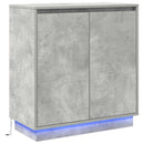 vidaXL LED tálaló részére Betonszürke 71 x 34,5 x 75 cm Faanyag