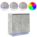 vidaXL Komód LED -es lámpákkal Beton Szürke 71 x 34.5 x 75 cm Faanyag