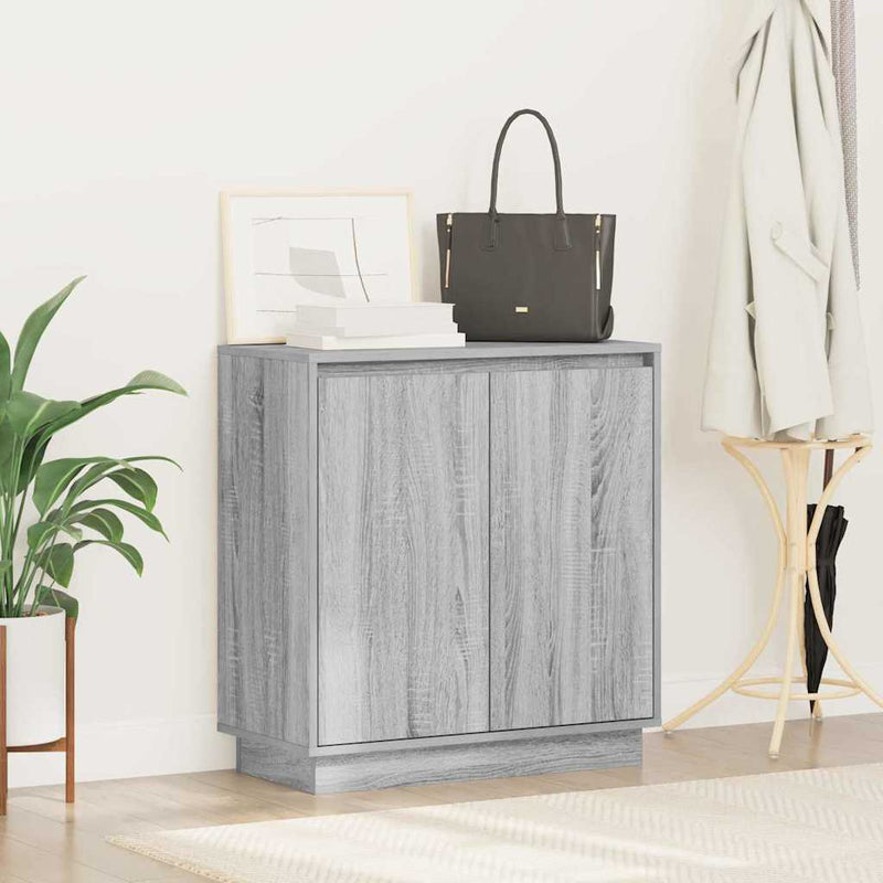 vidaXL Komód LED -es lámpákkal Szürke Sonoma 71 x 34.5 x 75 cm Faanyag