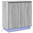 vidaXL LED tálaló részére Szürke Sonoma 71 x 34,5 x 75 cm Faanyag