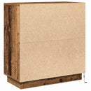 vidaXL Komód LED -es lámpákkal Öreg fa 71 x 34.5 x 75 cm Faanyag