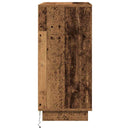 vidaXL Komód LED -es lámpákkal Öreg fa 71 x 34.5 x 75 cm Faanyag