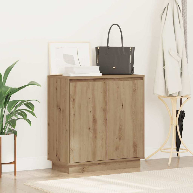 vidaXL Komód LED -es lámpákkal Artisan tölgy 71 x 34.5 x 75 cm Faanyag