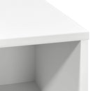 vidaXL LED tálaló LED -es lámpákkal Fehér 71 x 34,5 x 75 cm Faanyag