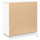 vidaXL LED tálaló LED -es lámpákkal Fehér 71 x 34,5 x 75 cm Faanyag