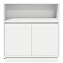 vidaXL LED tálaló LED -es lámpákkal Fehér 71 x 34,5 x 75 cm Faanyag