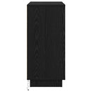 vidaXL LED tálaló Fekete tölgy 71 x 34,5 x 75 cm Faanyag