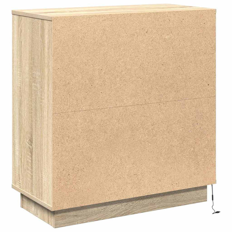 vidaXL LED-es Bútor sonoma tölgy 71 x 34.5 x 75 cm Faanyag