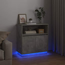 vidaXL LED tálaló Beton szürke 71 x 34,5 x 75 cm Faanyag