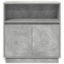 vidaXL LED-es Bútor Beton szürke 71 x 34.5 x 75 cm Faanyag