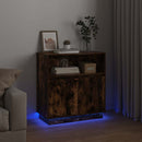vidaXL LED tálaló Füstölt tölgy 71 x 34,5 x 75 cm Faanyag