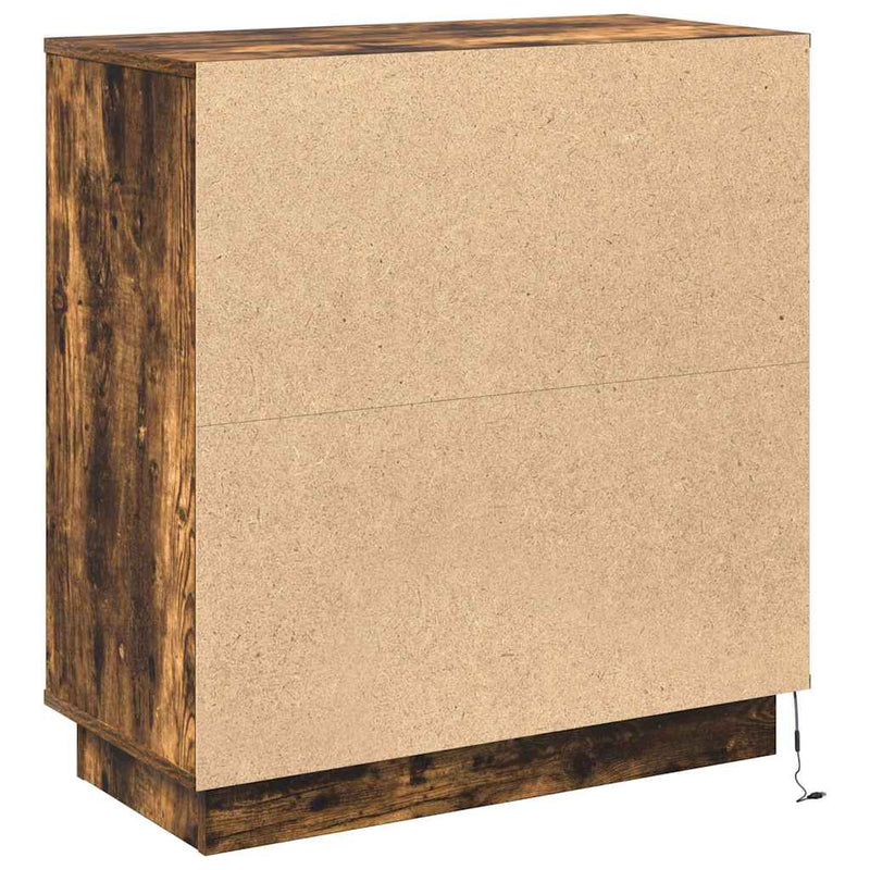 vidaXL LED-es Bútor Füstölt tölgy 71 x 34.5 x 75 cm Faanyag