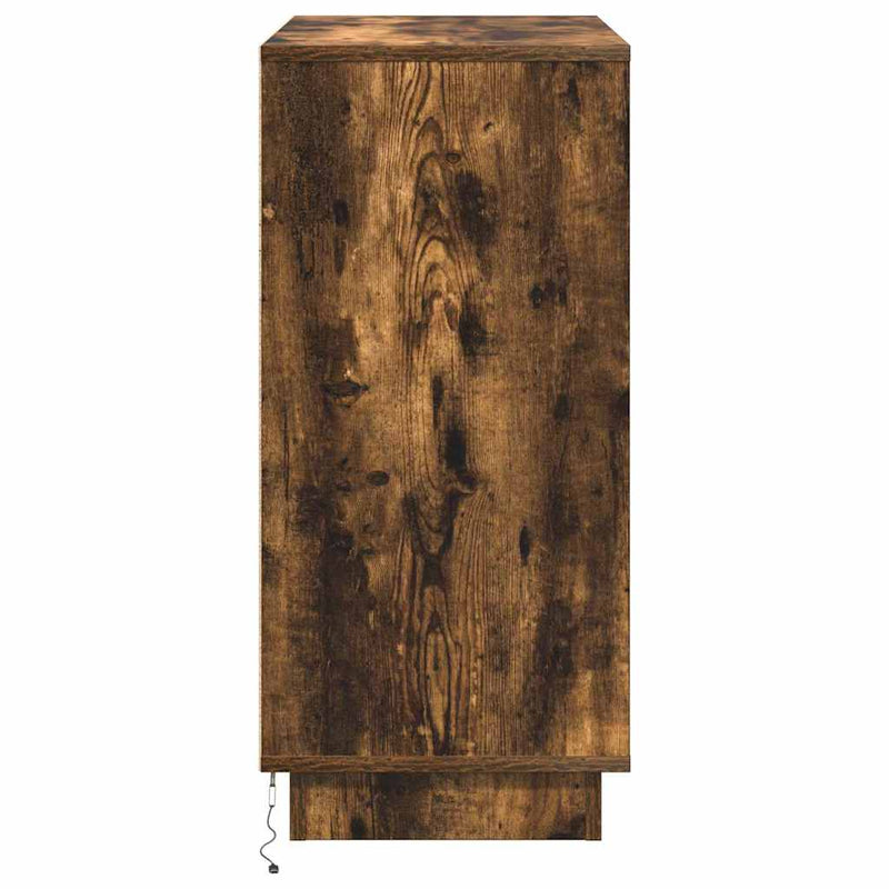 vidaXL LED-es Bútor Füstölt tölgy 71 x 34.5 x 75 cm Faanyag