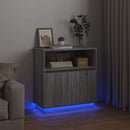 vidaXL LED-es Bútor Szürke sonoma 71 x 34.5 x 75 cm Faanyag