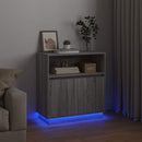 vidaXL LED tálaló Szürke Sonoma 71 x 34,5 x 75 cm Faanyag