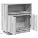 vidaXL LED tálaló Szürke Sonoma 71 x 34,5 x 75 cm Faanyag
