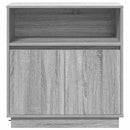 vidaXL LED tálaló Szürke Sonoma 71 x 34,5 x 75 cm Faanyag