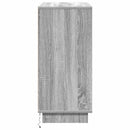 vidaXL LED tálaló Szürke Sonoma 71 x 34,5 x 75 cm Faanyag