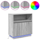vidaXL LED tálaló Szürke Sonoma 71 x 34,5 x 75 cm Faanyag