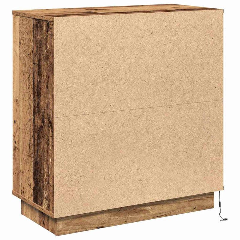 vidaXL LED-es Bútor Öreg fa 71 x 34.5 x 75 cm Faanyag