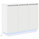 vidaXL LED tálaló LED -es lámpákkal Fehér 90 x 32 x 75 cm Faanyag