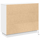 vidaXL LED tálaló LED -es lámpákkal Fehér 90 x 32 x 75 cm Faanyag
