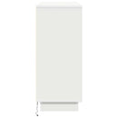 vidaXL LED tálaló LED -es lámpákkal Fehér 90 x 32 x 75 cm Faanyag